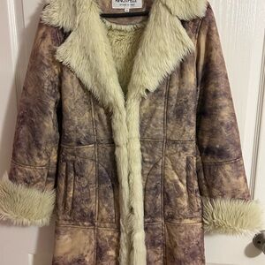 Elegant Cream and Brown Teddy Jacket